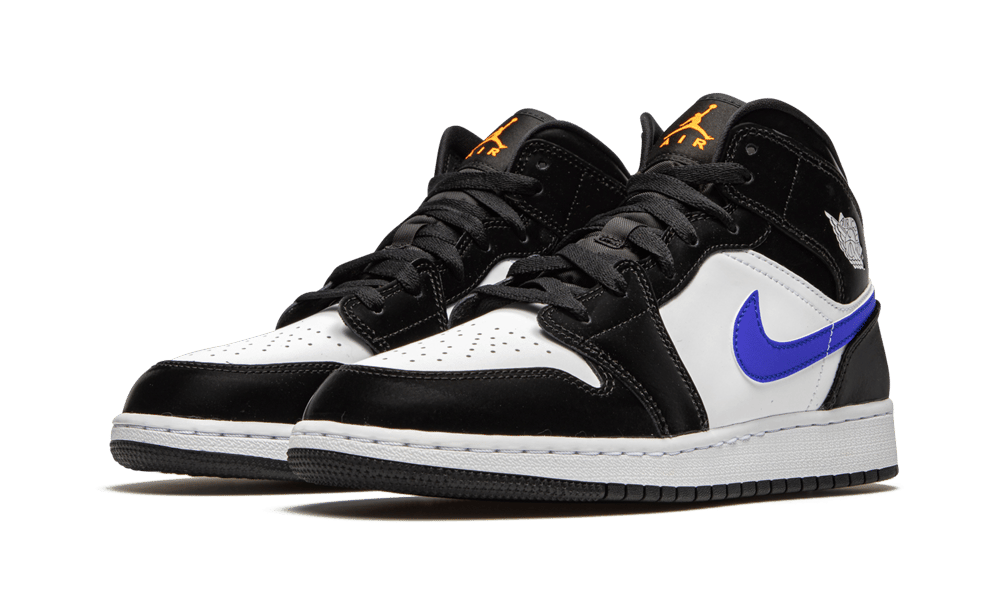 Jordan 1 Mid Black Racer Blue (GS) - soleHub