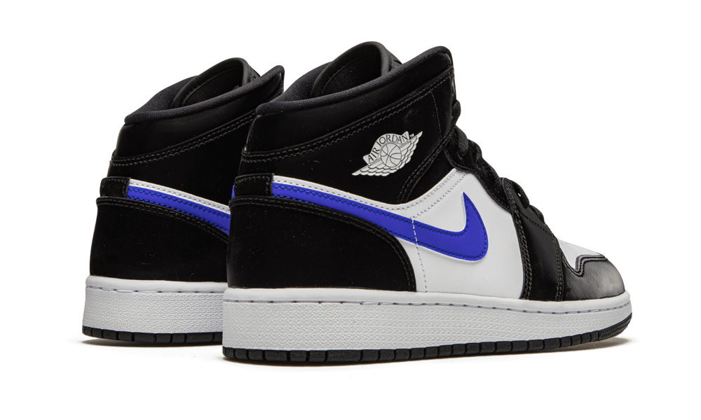 Jordan 1 Mid Black Racer Blue (GS) - soleHub